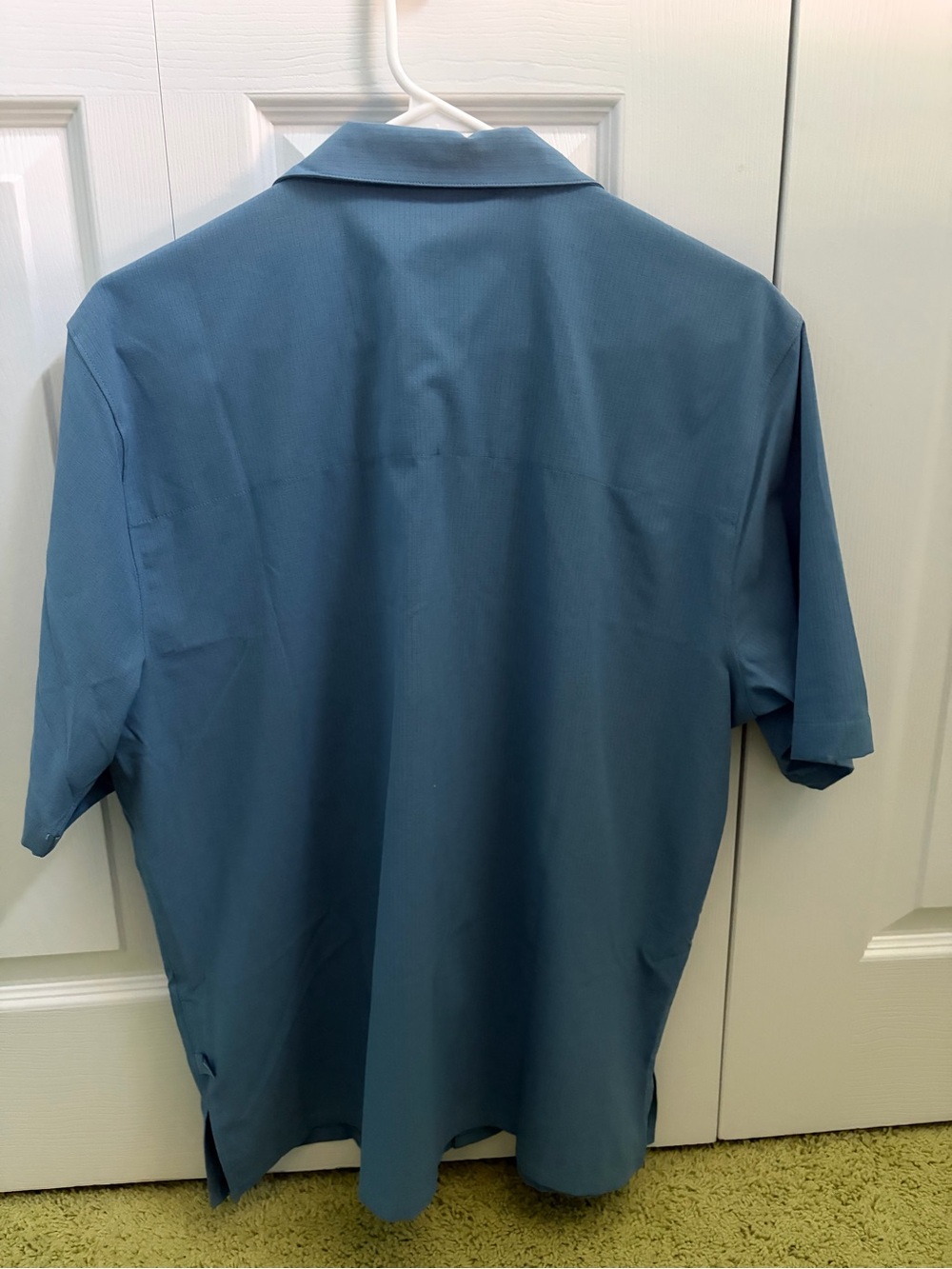 lululemon athletica Short Sleeve Button-Up Shirt in Slate Blue - Picture 3 of 3